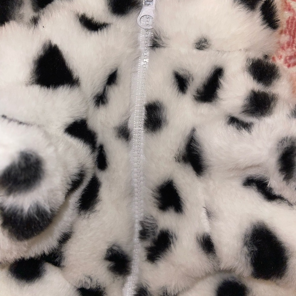 Spotted Faux Fur Dog Hoodie - Picture 6 of 6